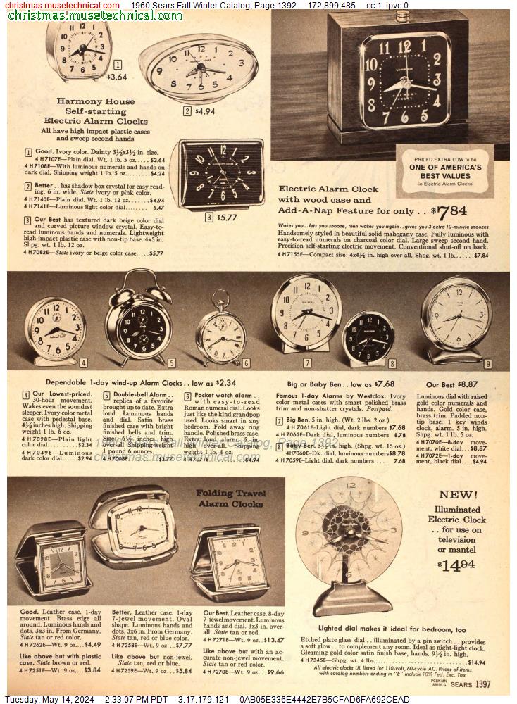 1960 Sears Fall Winter Catalog, Page 1392