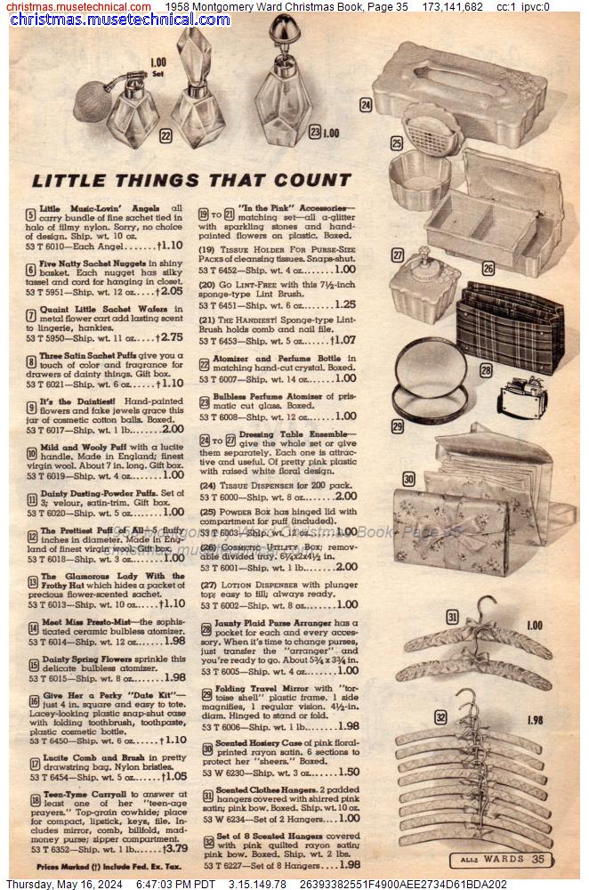 1958 Montgomery Ward Christmas Book, Page 35