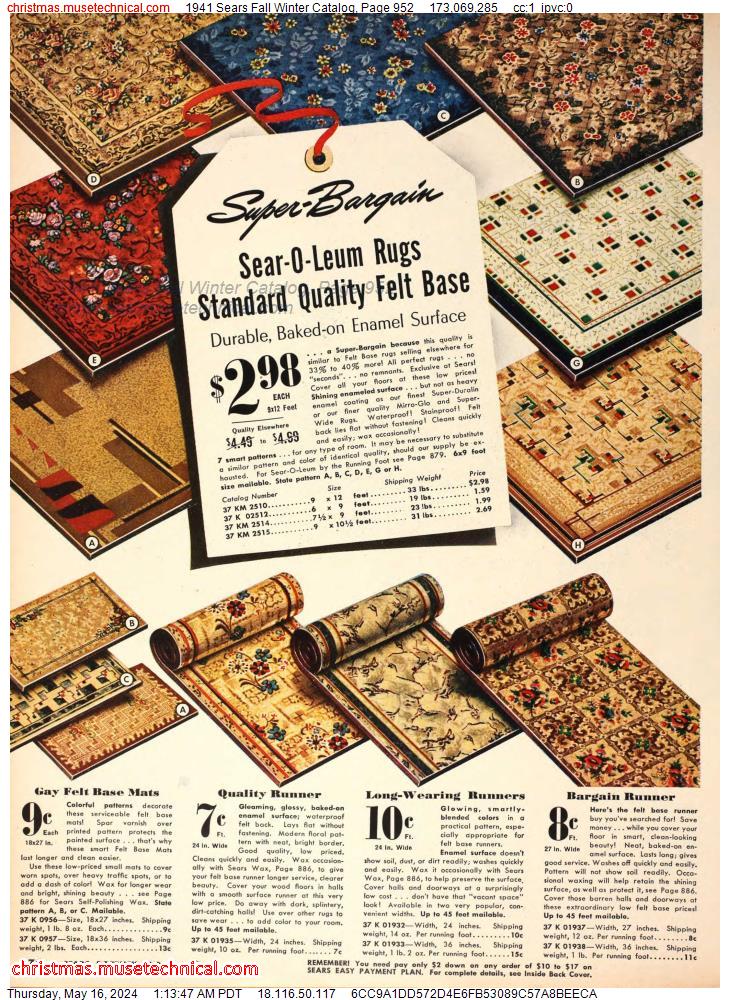 1941 Sears Fall Winter Catalog, Page 952