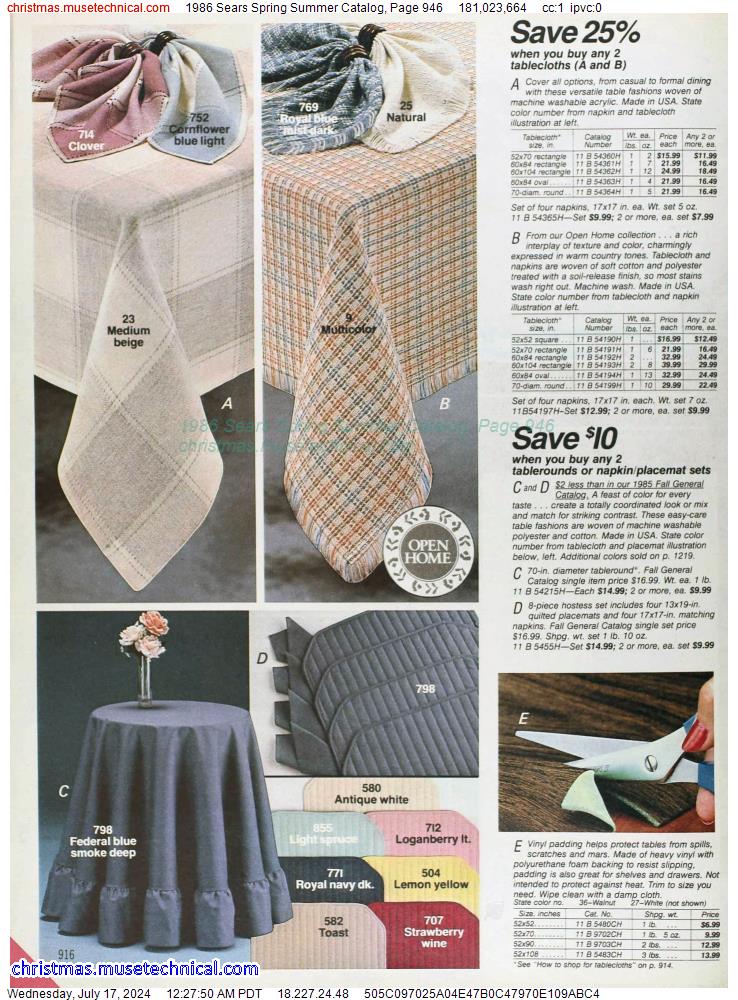 1986 Sears Spring Summer Catalog, Page 946