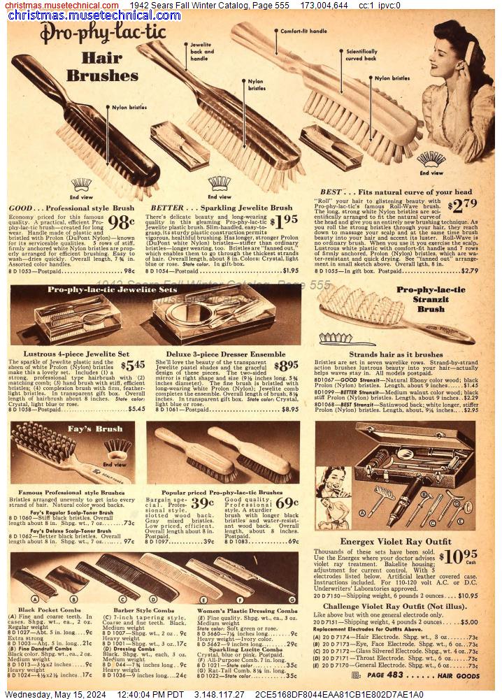 1942 Sears Fall Winter Catalog, Page 555