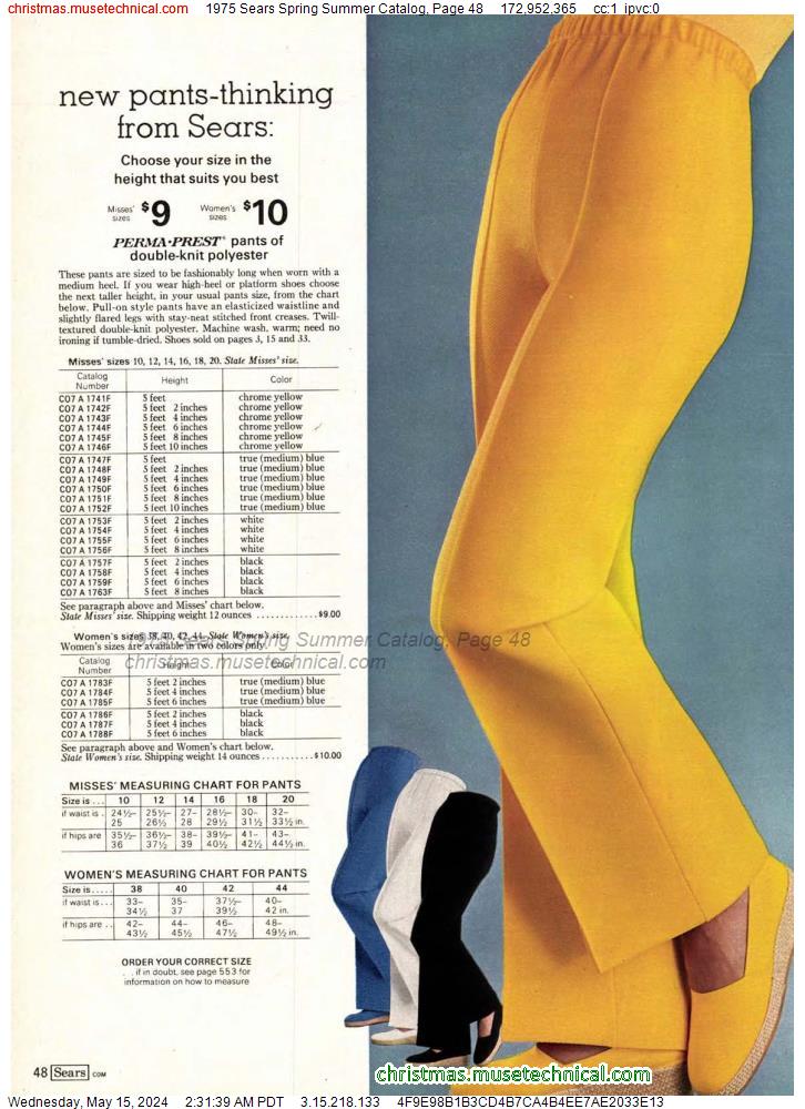 1975 Sears Spring Summer Catalog, Page 48