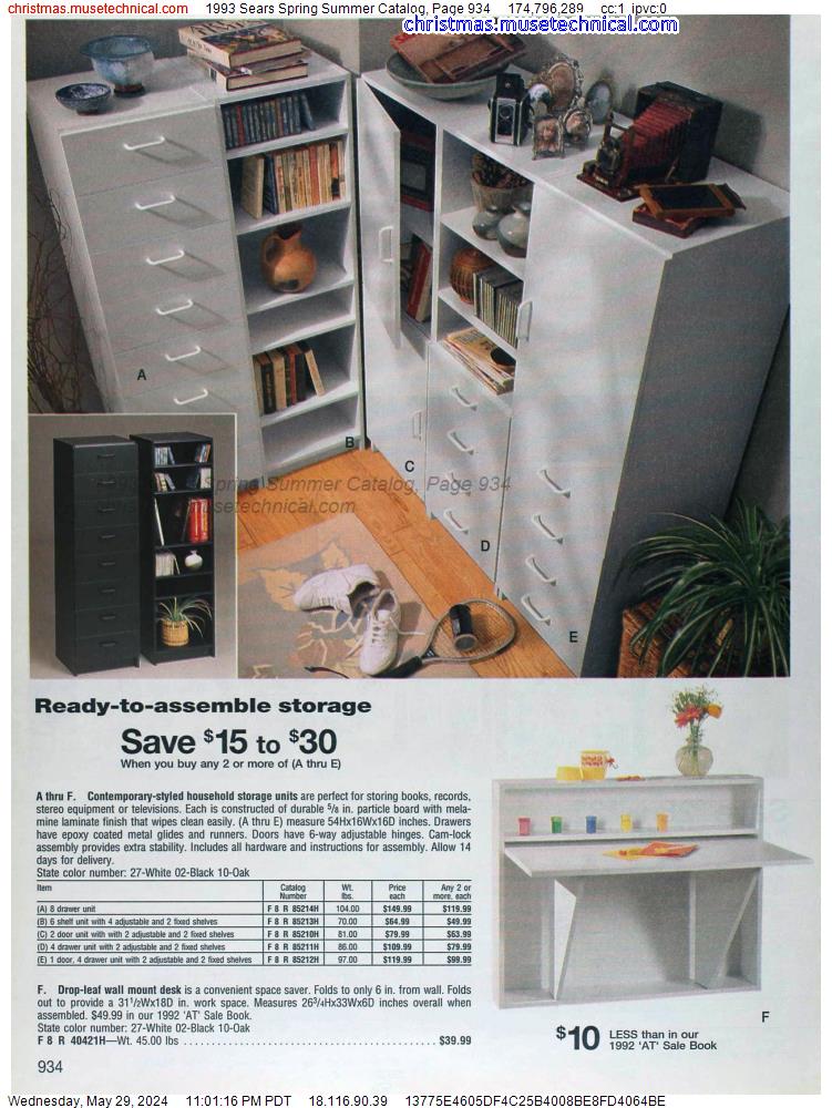 1993 Sears Spring Summer Catalog, Page 934