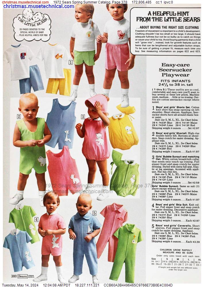 1972 Sears Spring Summer Catalog, Page 378