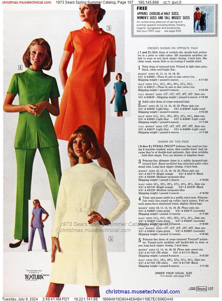 1973 Sears Spring Summer Catalog, Page 107