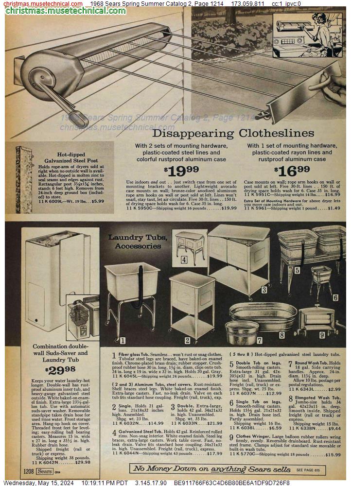 1968 Sears Spring Summer Catalog 2, Page 1214