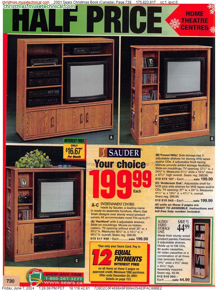 2001 Sears Christmas Book (Canada), Page 738