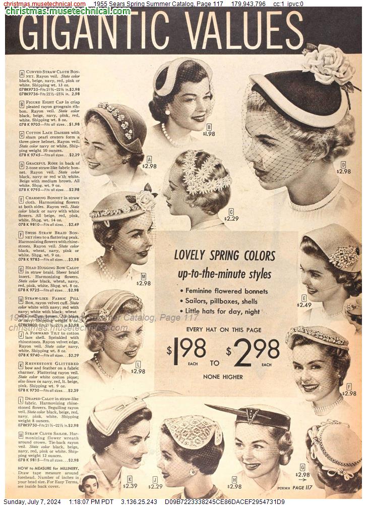 1955 Sears Spring Summer Catalog, Page 117