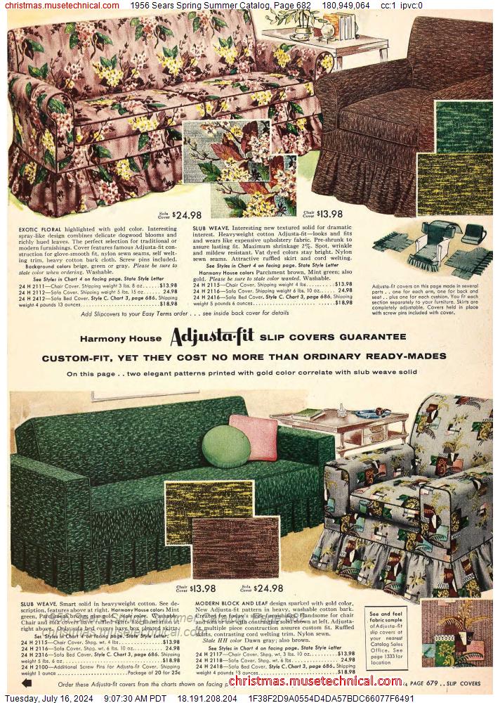 1956 Sears Spring Summer Catalog, Page 682
