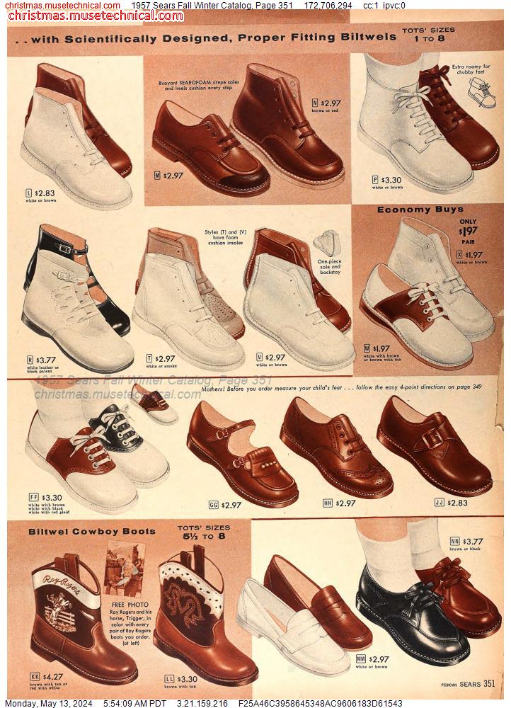 1957 Sears Fall Winter Catalog, Page 351