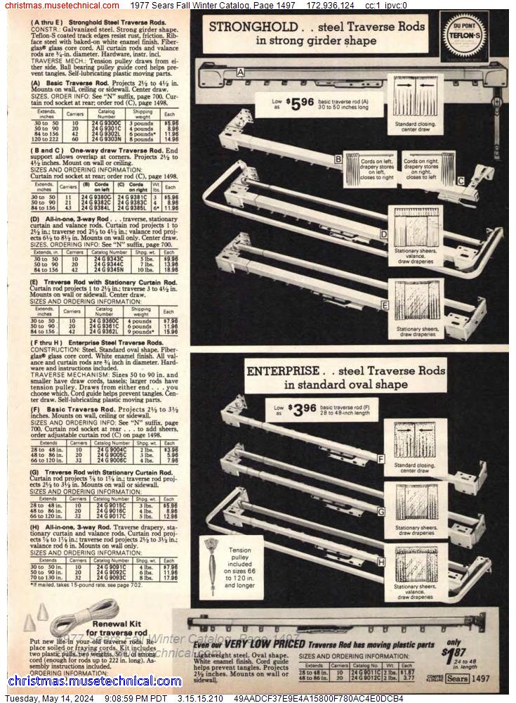 1977 Sears Fall Winter Catalog, Page 1497