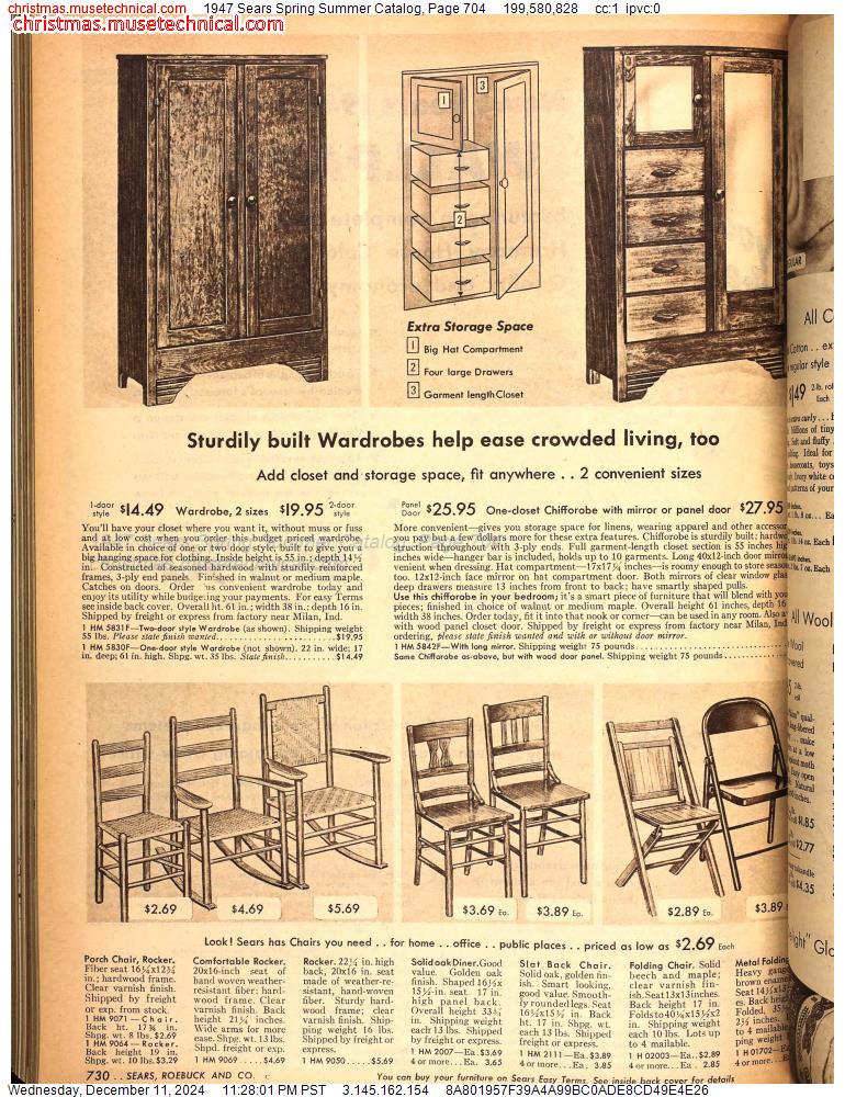 1947 Sears Spring Summer Catalog, Page 704