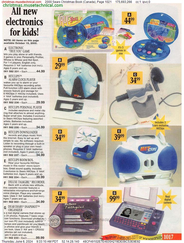 2000 Sears Christmas Book (Canada), Page 1021