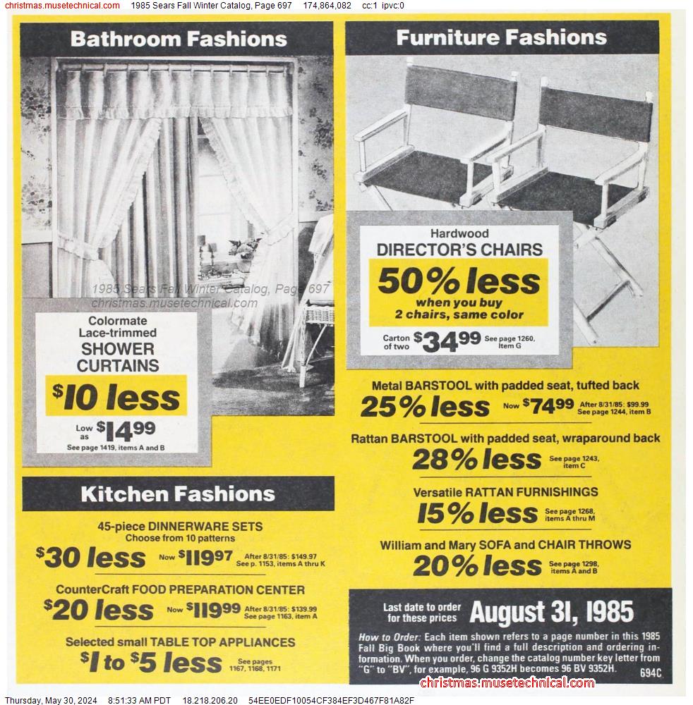 1985 Sears Fall Winter Catalog, Page 697