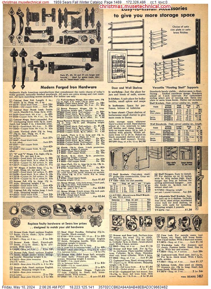 1959 Sears Fall Winter Catalog, Page 1469