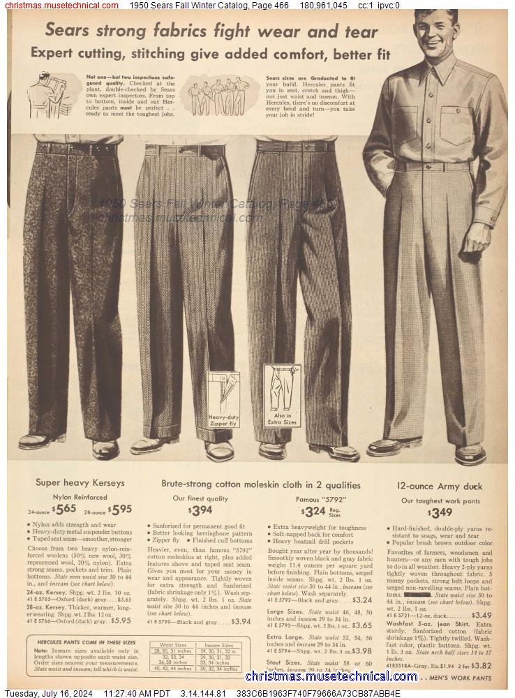 1950 Sears Fall Winter Catalog, Page 466
