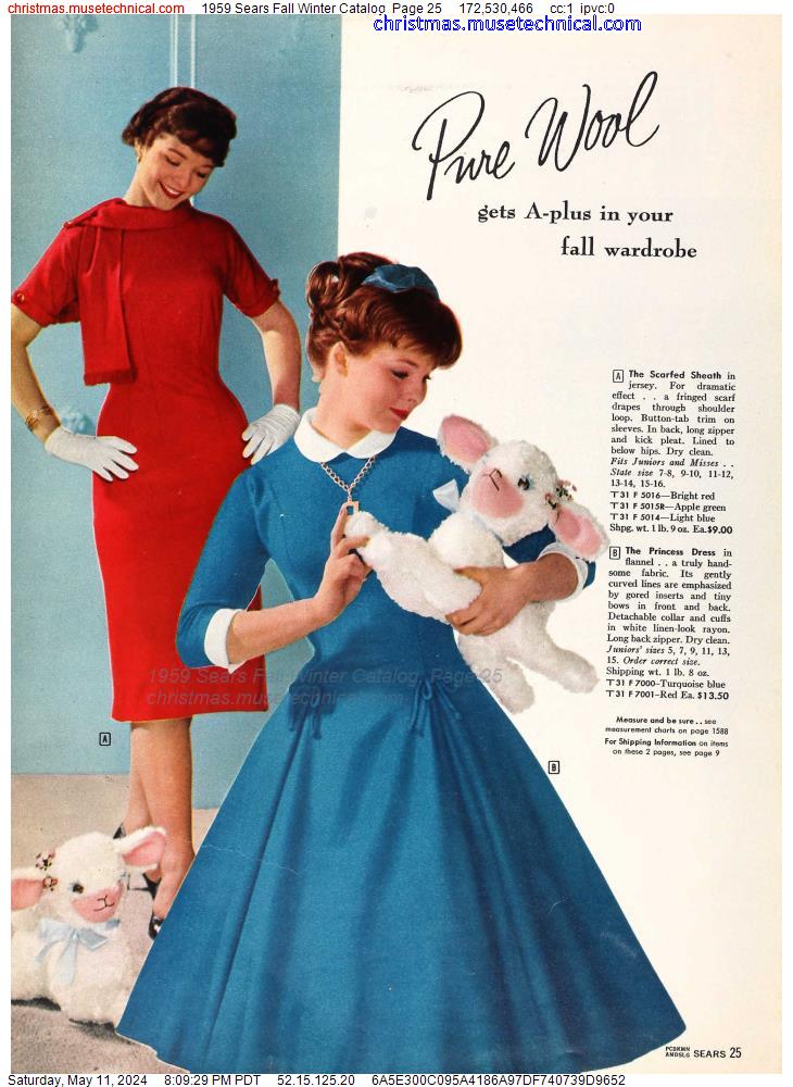 1959 Sears Fall Winter Catalog, Page 25