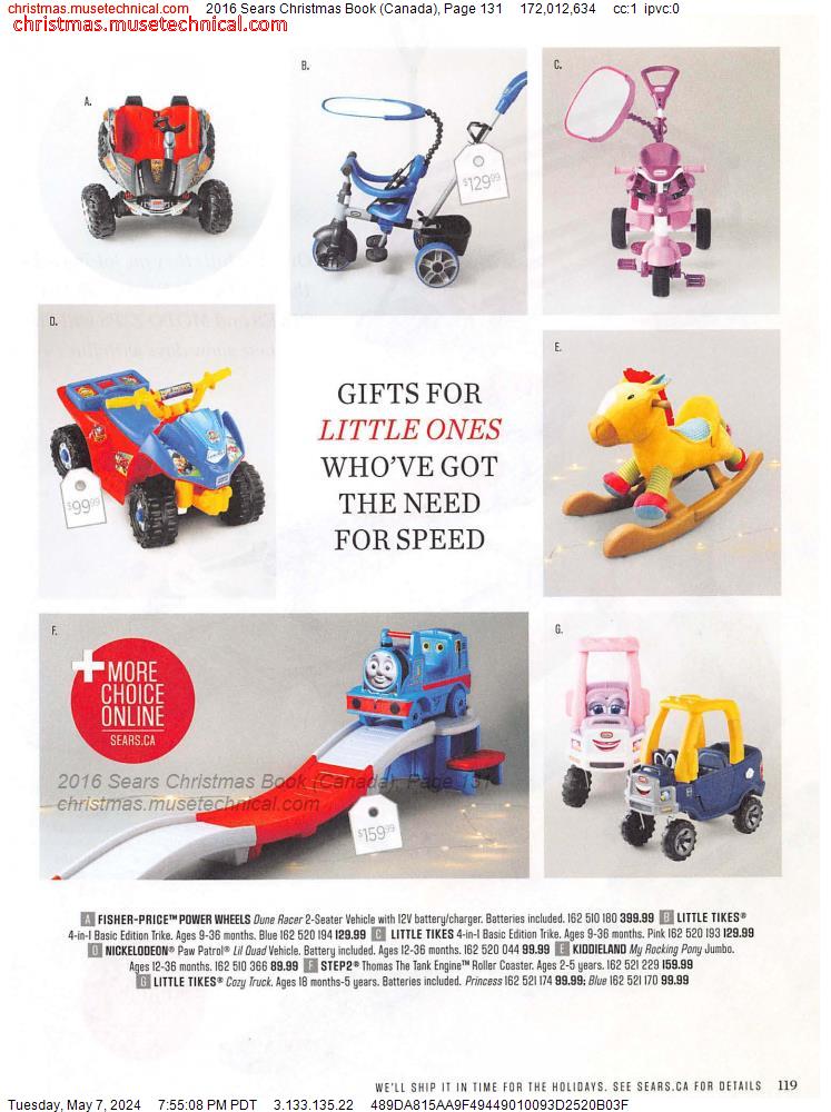 2016 Sears Christmas Book (Canada), Page 131