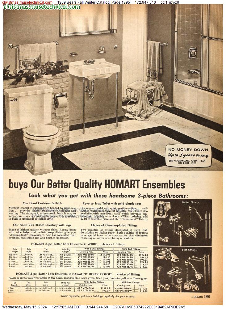 1959 Sears Fall Winter Catalog, Page 1395
