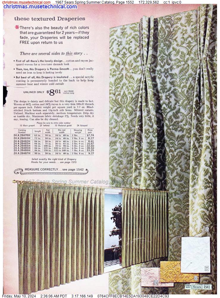 1967 Sears Spring Summer Catalog, Page 1552