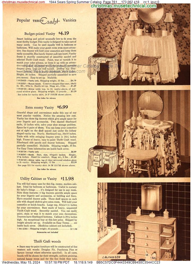 1944 Sears Spring Summer Catalog, Page 761