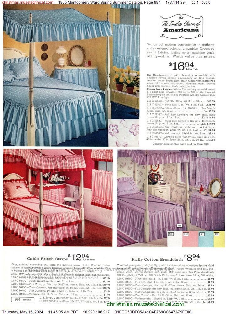 1965 Montgomery Ward Spring Summer Catalog, Page 994