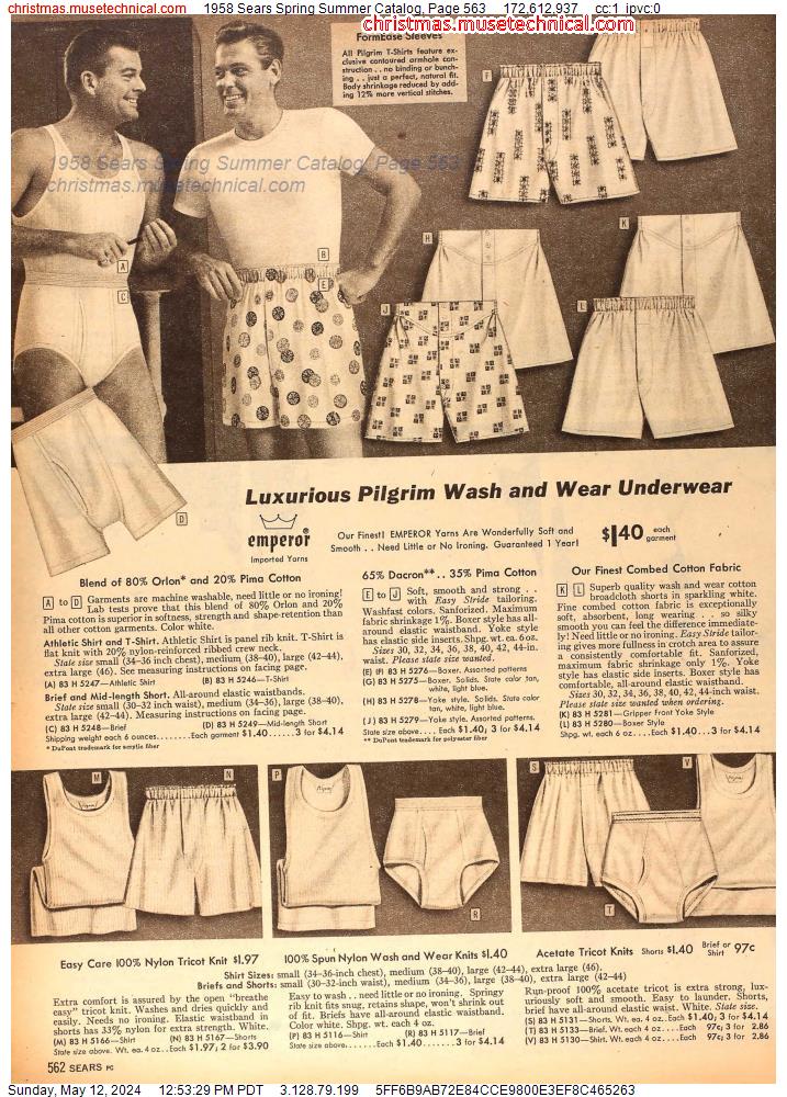 1958 Sears Spring Summer Catalog, Page 563