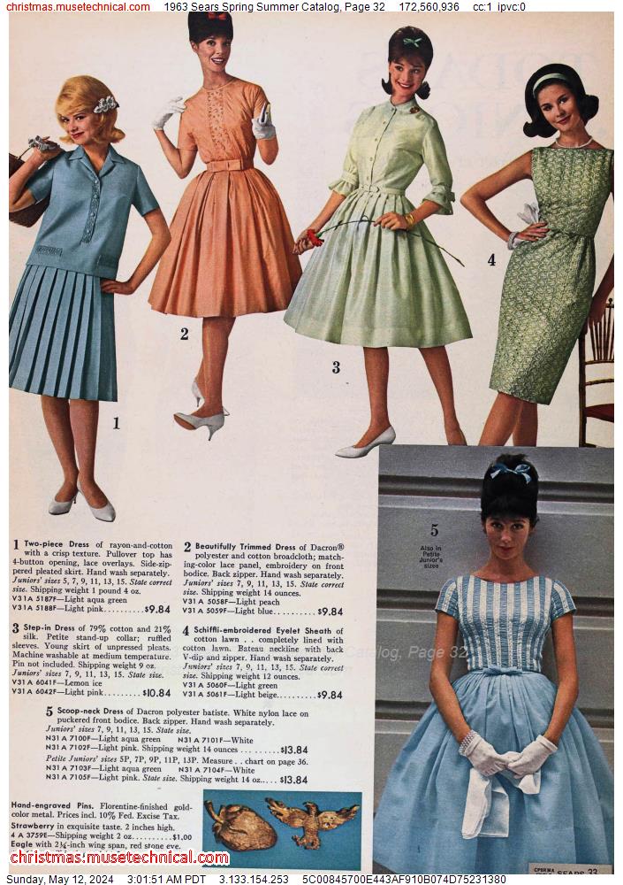 1963 Sears Spring Summer Catalog, Page 32