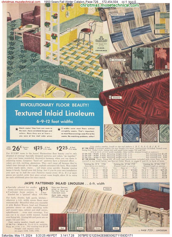 1950 Sears Fall Winter Catalog, Page 726