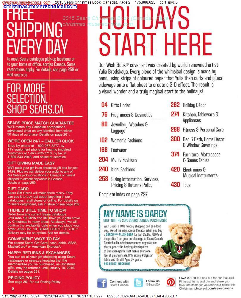 2015 Sears Christmas Book (Canada), Page 2