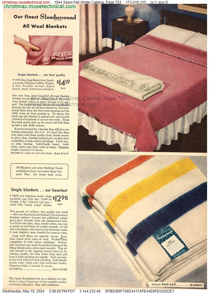 1944 Sears Fall Winter Catalog, Page 753