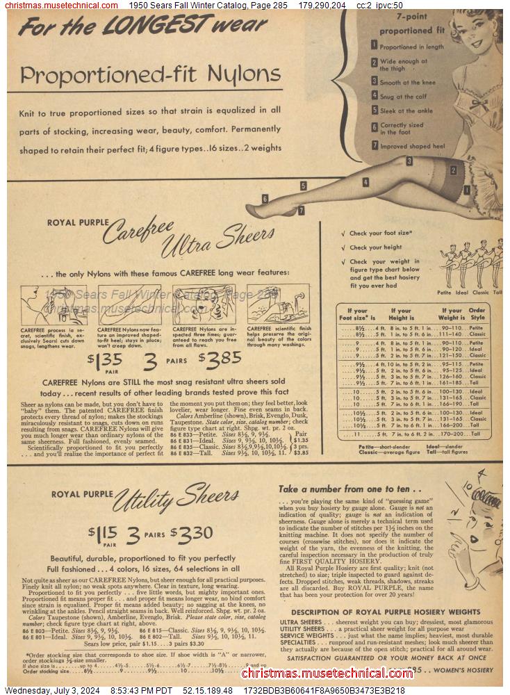 1950 Sears Fall Winter Catalog, Page 285