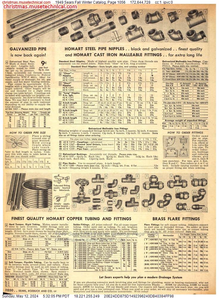 1949 Sears Fall Winter Catalog, Page 1056