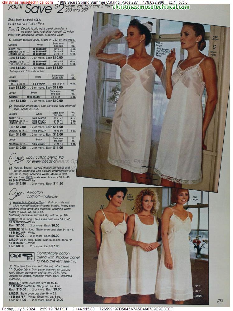 1988 Sears Spring Summer Catalog, Page 287