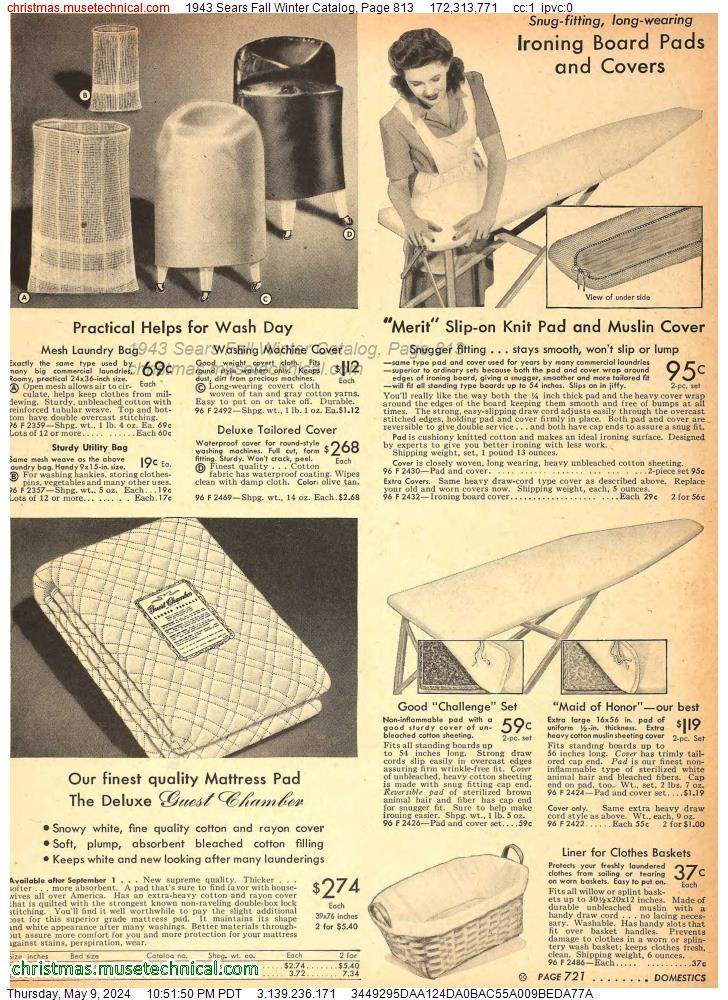 1943 Sears Fall Winter Catalog, Page 813