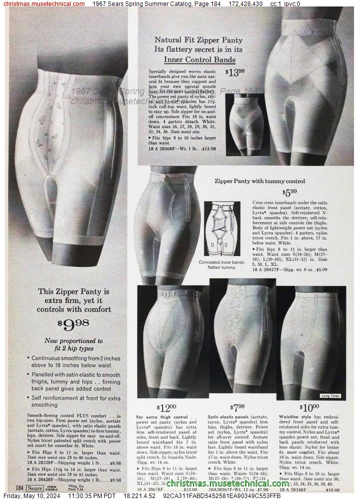 1967 Sears Spring Summer Catalog, Page 184