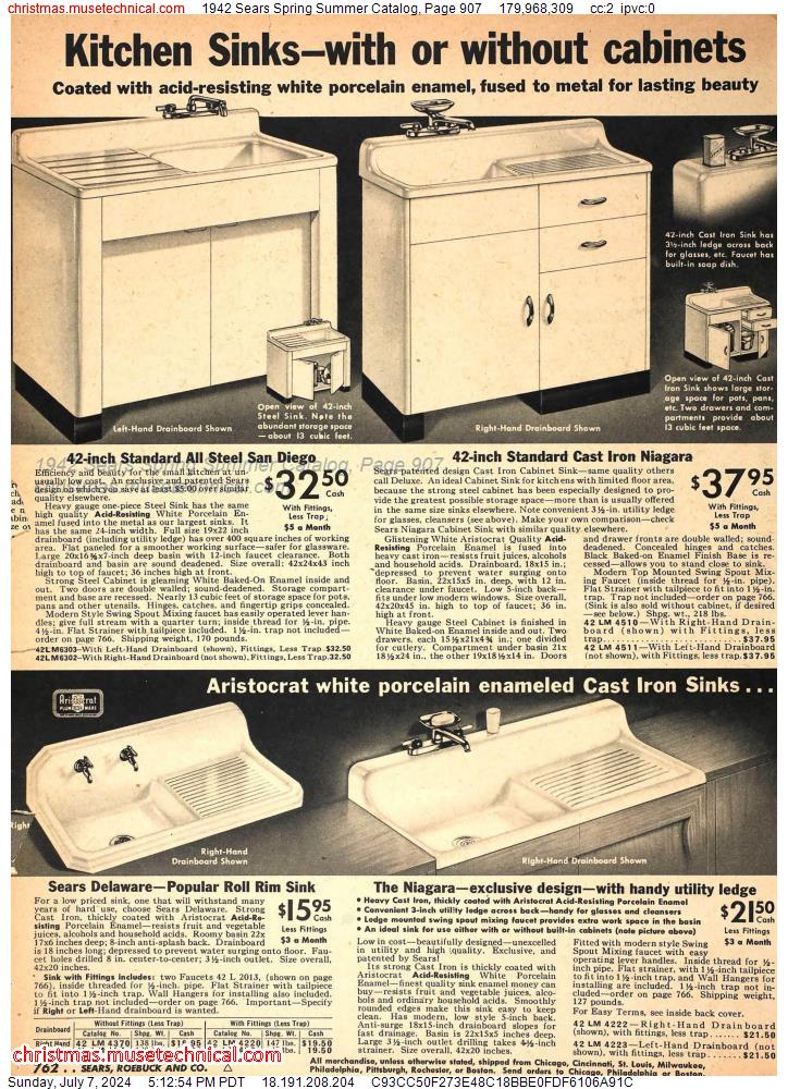 1942 Sears Spring Summer Catalog, Page 907
