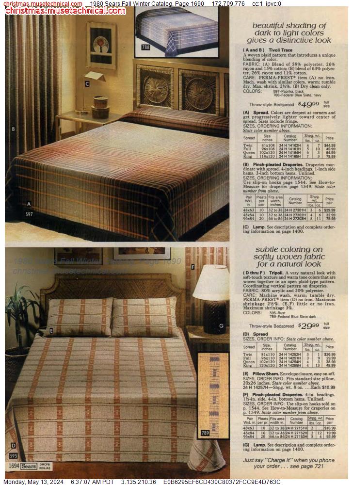 1980 Sears Fall Winter Catalog, Page 1690