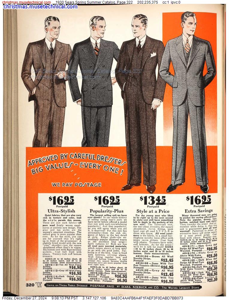 1930 Sears Spring Summer Catalog, Page 322