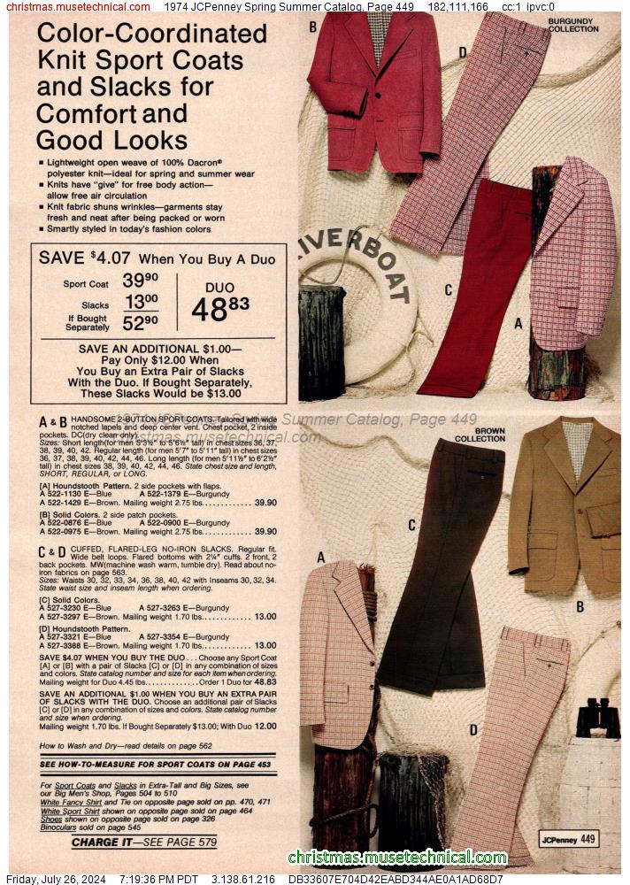 1974 JCPenney Spring Summer Catalog, Page 449