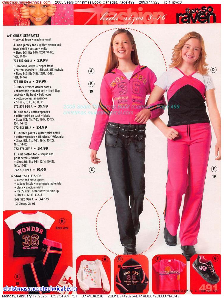 2005 Sears Christmas Book (Canada), Page 499