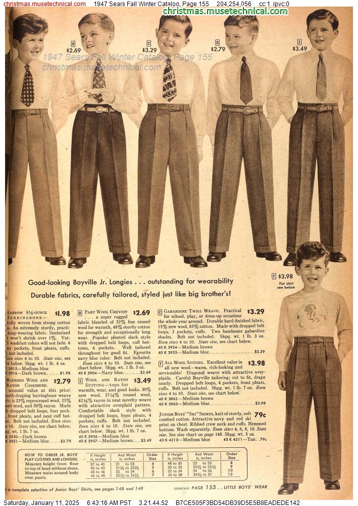 1947 Sears Fall Winter Catalog, Page 155