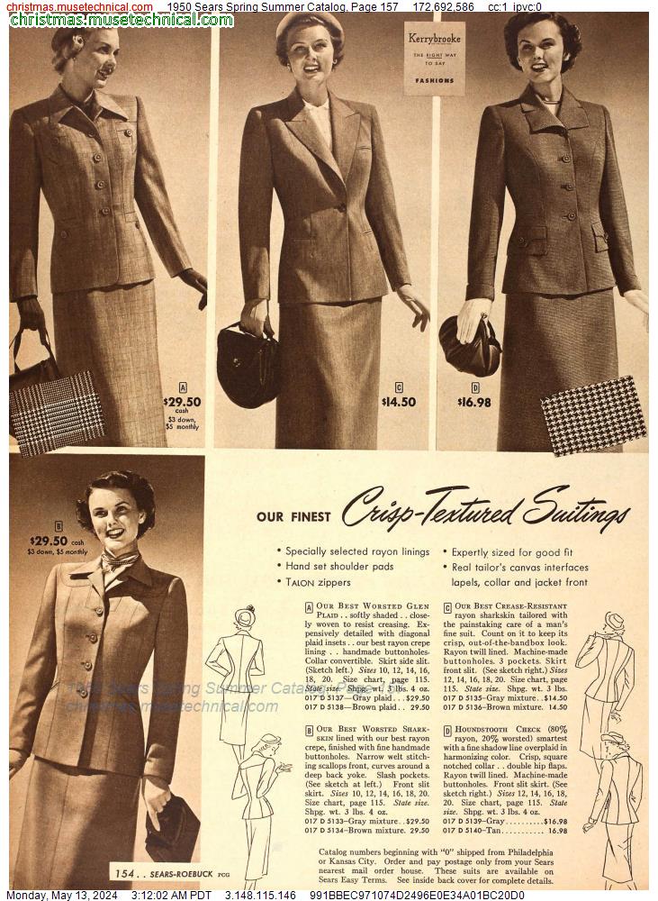 1950 Sears Spring Summer Catalog, Page 157