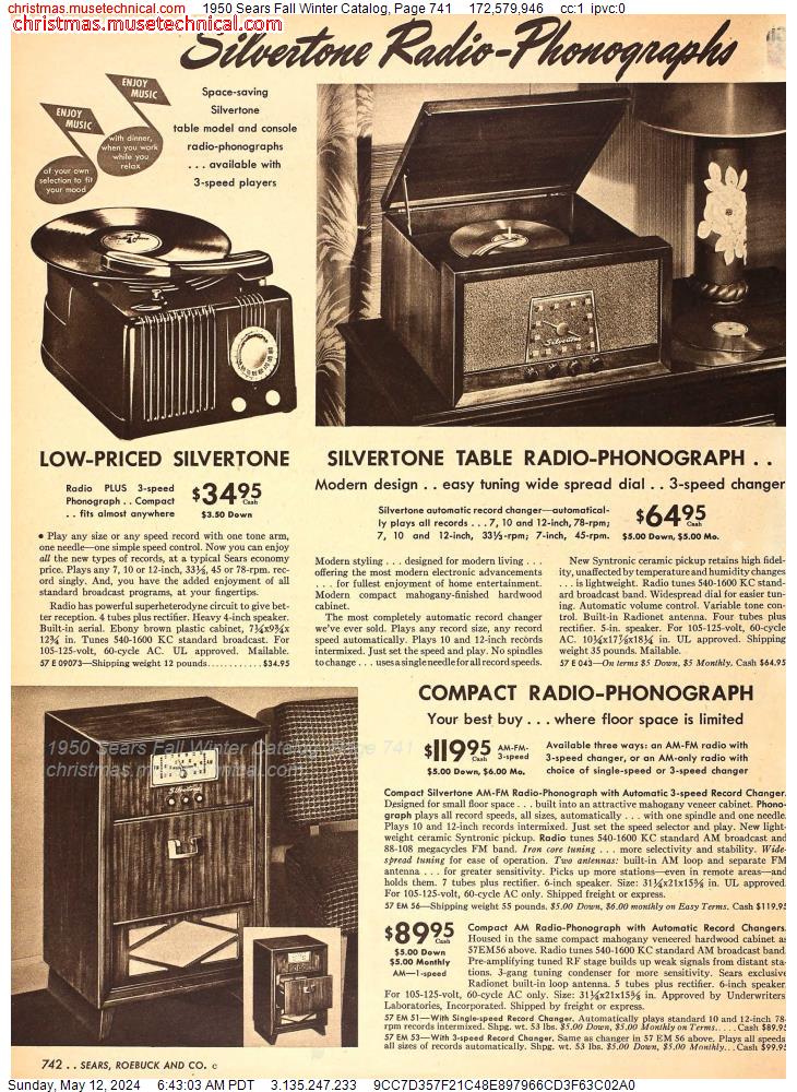 1950 Sears Fall Winter Catalog, Page 741