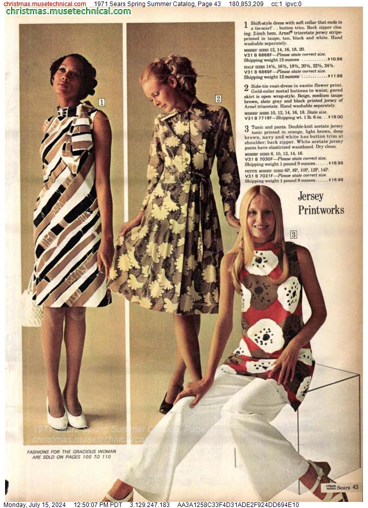 1971 Sears Spring Summer Catalog, Page 43