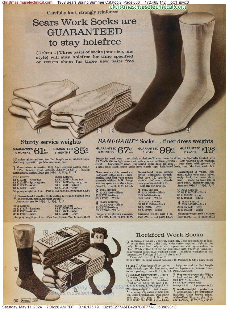 1968 Sears Spring Summer Catalog 2, Page 600
