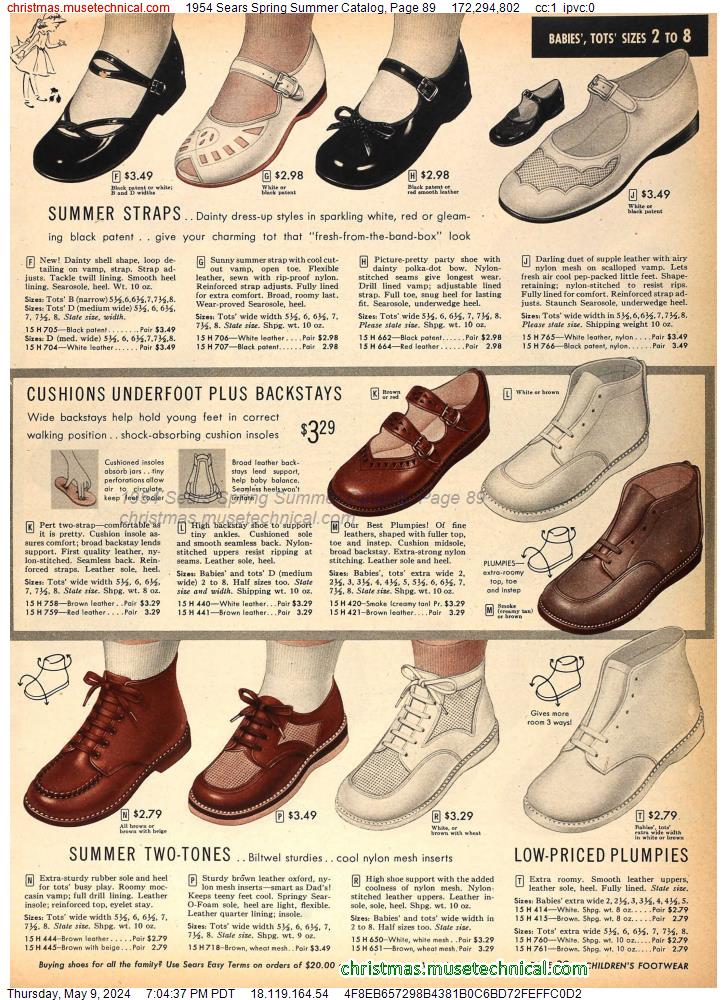 1954 Sears Spring Summer Catalog, Page 89