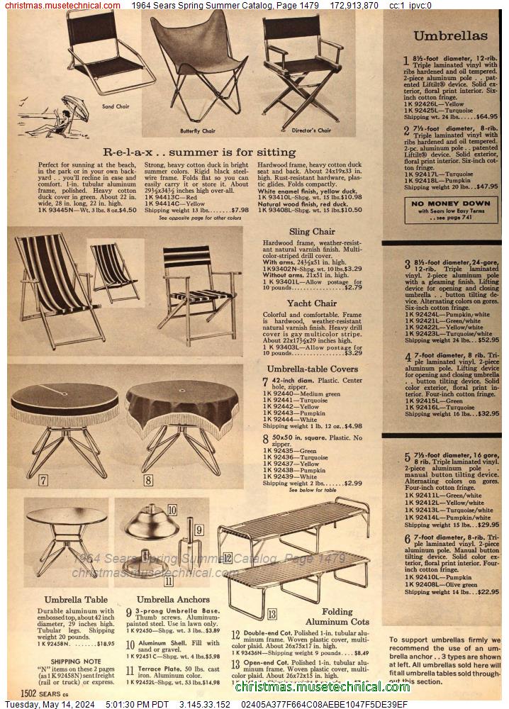 1964 Sears Spring Summer Catalog, Page 1479