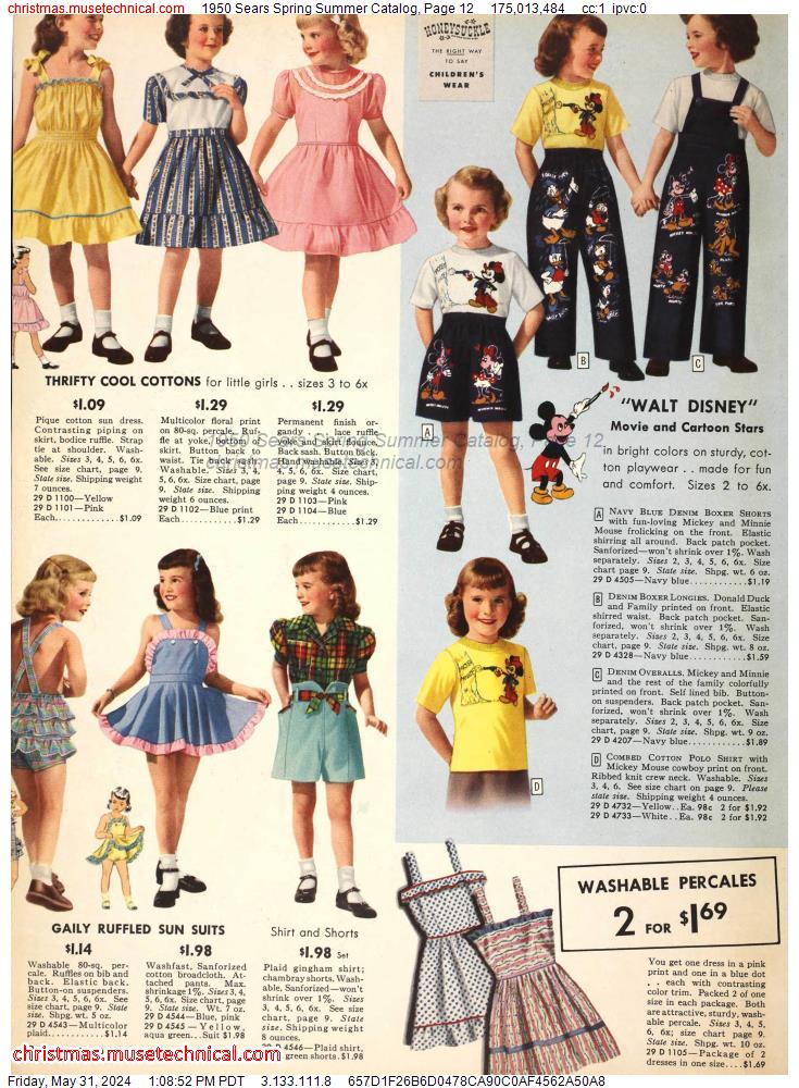1950 Sears Spring Summer Catalog, Page 12