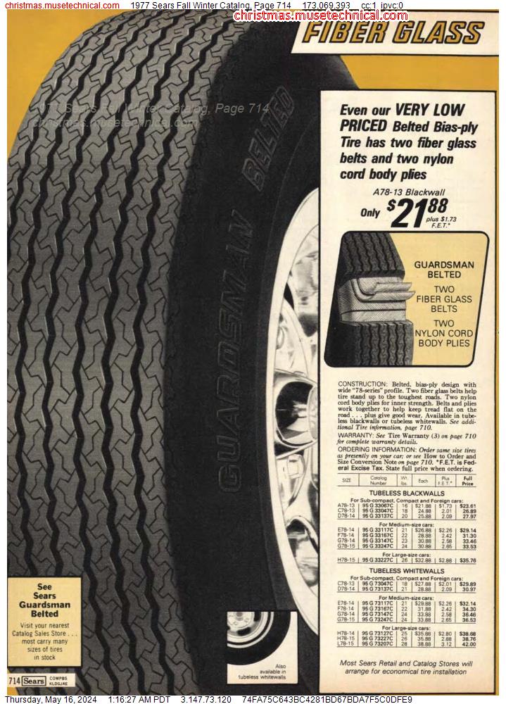 1977 Sears Fall Winter Catalog, Page 714